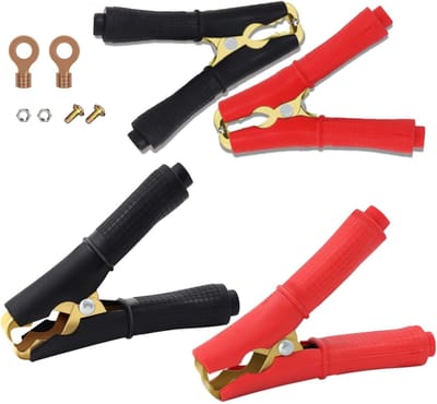 Startkabels Klemmen - Accu Klemmen - Auto Accu Starten - Puur Koper Geleiders - 16 cm - Rood Zwart