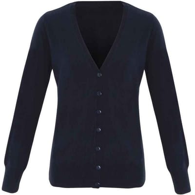 Premier Dames/Dames Essential Acryl V Hals Vest (Marine)