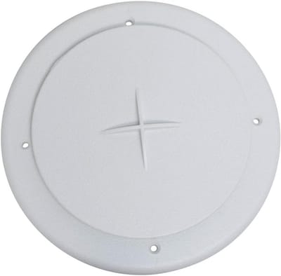 Roterende/Gedempte Verwarming en A/C Ventilatierooster Wit 4 inch ID