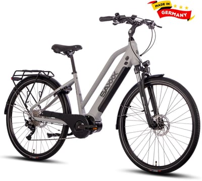 SAXXX Elektrische Fiets 28 inch Dames Heren - Middenmotor 70 Nm - Uitneembare Accu 418 Wh - Actieradius tot 100 km - 9 Versnellingen - Verende Voorvork - Aluminium Frame - zwart