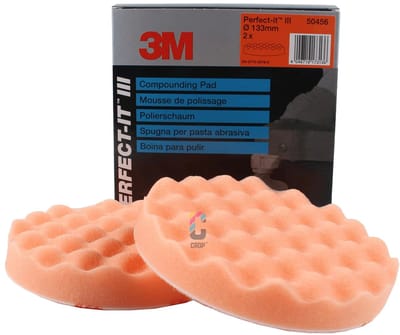 3M 50456 Perfect-It III Gewafelde Polijstschijf 133mm - Oranje Hard - 2 stuks