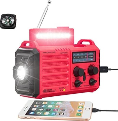 Radio op batterijen voor rampen - Werkt op AAA Batterijen - AM/FM - Makkelijk mee te nemen - Zaklamp - Noodknop - Noodradio - Noodradio Solar Opwindbaar - Noodpakket