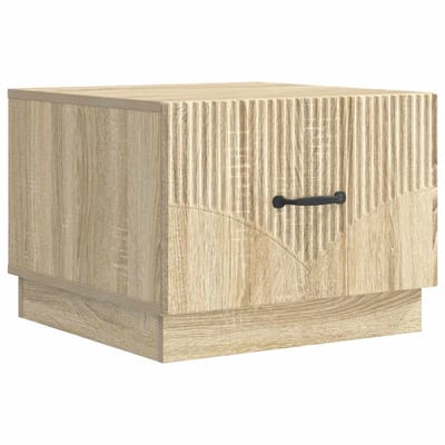 vidaXL - Salontafel - Sonoma - Eiken - 49 - x - 50 - x - 37 - cm - Bewerkt - hout