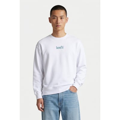 Levi's Relaxed T2 Graphic Levis Poster Filled White Taglia: M | Maglioni a maglia Outlet | Uomo | Bianco