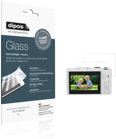 dipos – 2x Pantserfolie geschikt voor VELATEMOR 5c | 9H Screenprotector