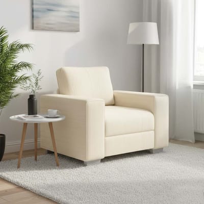 vidaXL - Sofastoel - Crème - 100x77x82 - cm - Corduroy - Stof