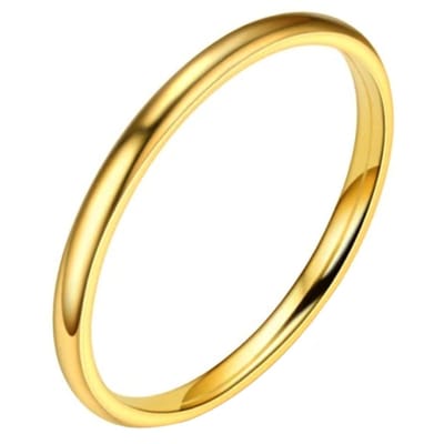 LGT Jewels smalle stalen ring Goudkleurig 2mm-22mm