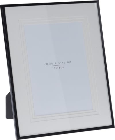 Home & Styling Fotolijstje - zwart - geschikt voor foto van 13 x 18 cm - fotolijst