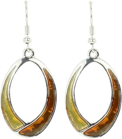 Behave - Oorhangers ovaal - Bruin - Elegant herfstaccent bij elke look