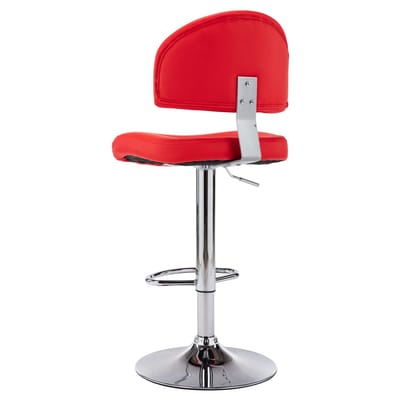 vidaXL - Barkruk - kunstleer - rood