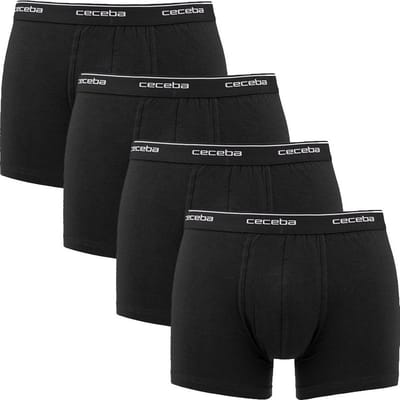 CECEBA Monza Heren Boxer - 4-pack Multipack - Zwart