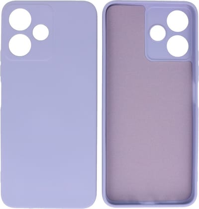 Xiaomi Redmi 12 5G Hoesje - 2.0mm Dikke Fashion Telefoonhoesje Backcover - Siliconen Hoesje - Paars