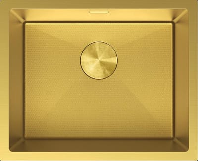 Mexen Trixo stalen spoelbak 1-kompartment 540 x 440 , goud HC - 6414541000-55HC