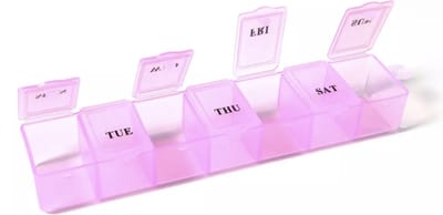 Pillendoos - 7 vakken - 7 dagen - Pillendoos voor 1 week - Roze - IXEN