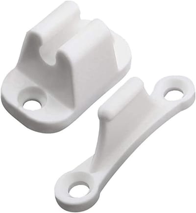 Deurhouder Clip Kit voor Caravans en Motorhomes, Wit, T-Vormige Deurstopper, Handige Deurvastzetter, 1 Set