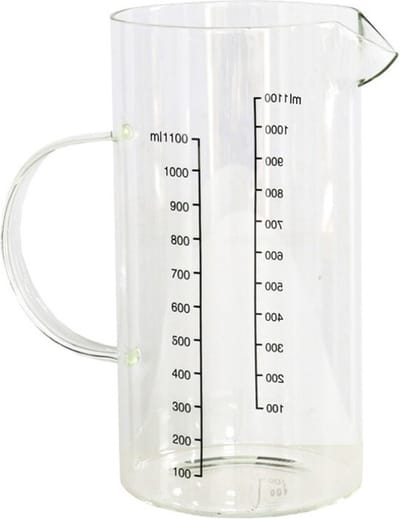 Gerimport Kitchen Solutions maatbeker - glas - transparant - 1100 ml