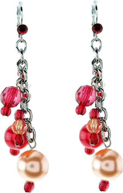 Behave - Rode oorhangers met parels - Chic accent - Voor avondlooks