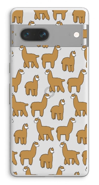Case Company® - Hoesje geschikt voor Google Pixel 7 hoesje - Alpacas - Soft Cover Telefoonhoesje - Bescherming aan alle Kanten en Schermrand