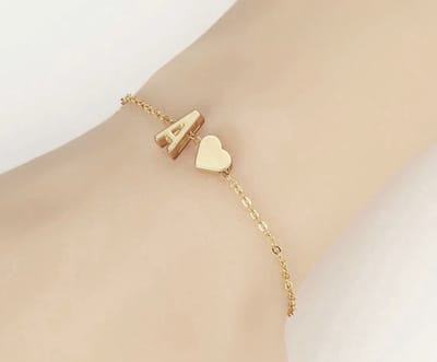 Akyol - Vriendschapsarmband letter A -Hartje -bff armband meisjes -bestfriends armband-vriendschap - vrienden-Armband -Geschenk - Cadeau – verjaardag - Liefde – Vriendschap – 25 cm