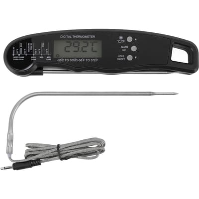 Vleesthermometer Multi-naald Multifunctioneel Waterdicht Direct Afleesbaar Voedsel Vleesthermometer voor zwart