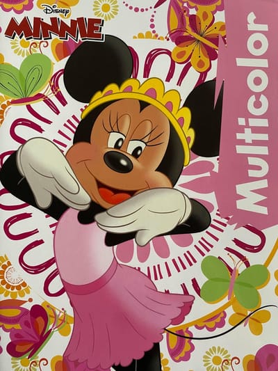 Multicolor - Disney Minnie-Mouse Kleurboek - Minnie Mouse en Vrienden - 32 Pagina's - 17 Kleurplaten en 17 Voorbeelden - Voor Kinderen - Knutselen - Creatief - Uitermate Geschikt voor Kleurpotloden en Wasco