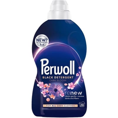 Perwoll Renew Black Dark Bloom Liquide pour Tissus Foncés 1L (20 Lavages)