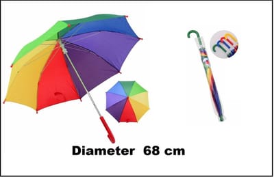 Paraplu regenboog - diameter 68cm - Rainbow festival thema feest evenement party
