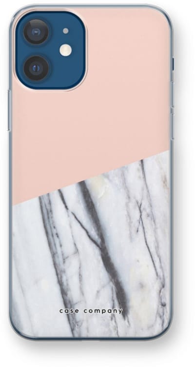 Case Company® - Hoesje geschikt voor iPhone 12 hoesje - A touch of peach - Soft Cover Telefoonhoesje - Bescherming aan alle Kanten en Schermrand