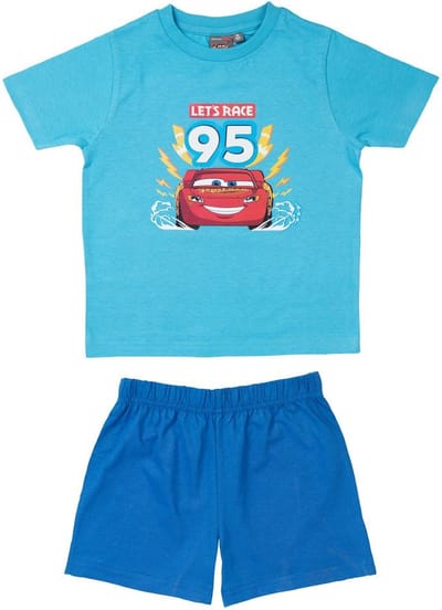 Disney Cars Pyjama / Shortama - Aqua / Blauw - Katoen - maat 98/104