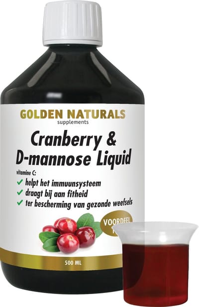 Golden Naturals Cranberry & D-mannose Liquid (500 milliliter)