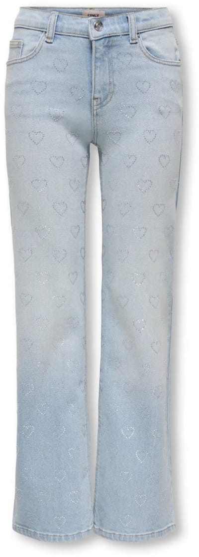 Only Girls - Broek - KOGJUICY - Wide Leg - Hartjes - Maat 140