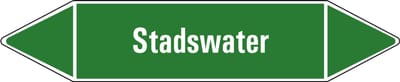 Stadswater leidingmarkering op vel 126 x 26 mm - 5 per vel