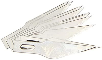 Reservemesjes voor Scalpel en Hobbymes - 10 Stuks, Zilveren Punt