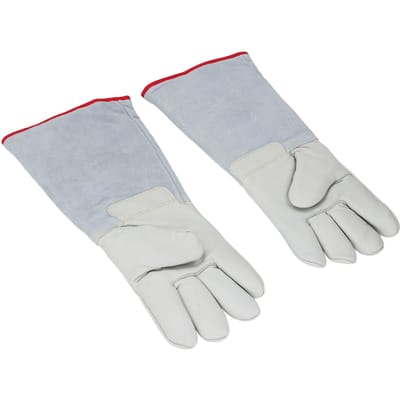 1 Paar Antivries Handschoenen 40cm LN2 Beschermhandschoenen voor Droogijshandling Vloeibare Stikstof Koud gray