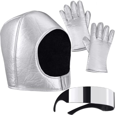 dressforfun Astronauten Helm - Met Bril en Handschoenen - Accessoire set voor Astronaut Kostuum - Verkleedkleding Carnaval - Halloween - Feestkleding - Carnavalskleding - Partykleding - Feest