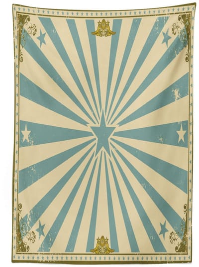 ABAKUHAUS Circustafelkleed – 140x170 cm – Satijn – Multi amandelgroen crème