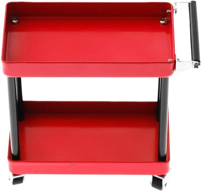 Dailygoods- Gereedschapswagen Metalen Constructie - Gereedschapswagen Leeg - Gereedschapswagen Verrijdbaar - Gereedschapswagen Voor RC-accessoires - 2 Laags Ontwerp - Duurzaam en Praktisch - Opslagwagen