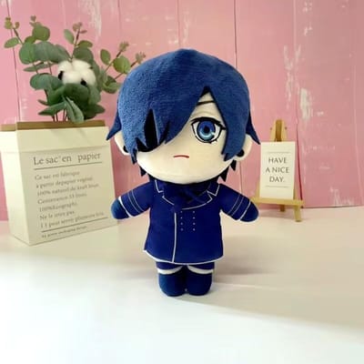 Ciel Phantomhive Knuffelpop Zachte Anime Butler Poppen Kostuum Cartoon 20cm Poppen Speelgoed Verjaardag Kerstcadeaus Schattig 20cm