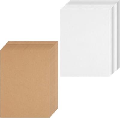 100 Stuks Lege Kraft Papier Kaarten 15 x 10 cm - DIY Berichtenkaarten voor Feestjes, Verjaardagen en Kerstmis