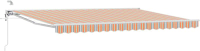 vidaXL Elektrisch Uittrekbaar Zonnescherm Blauw, Oranje, Wit 4 × 3,5 m