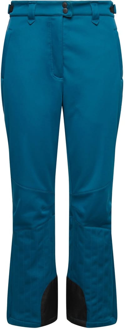 Ulla Popken - Dames - Softshellbroek waterafstotend klittenband sneeuwvanger - Donkerpetrol - Maat 42