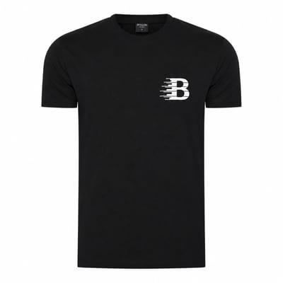 Heren Tee SS met Ballin Est. 2013 B-Logo Shirt Print - Zwart - Maat S