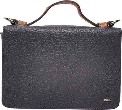Berba Kleine Schoudertas / Crossbody Tas Dames - Leer - Chamonix - Gestreept - Blauw