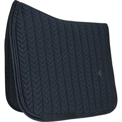 Kentucky Horsewear - Velvet Zadeldoek - Zadeldekje - Jumping - Pearls - Zwart