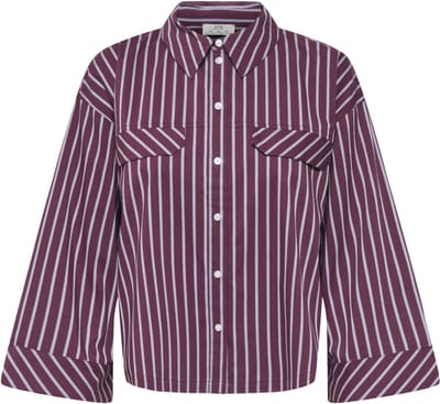 Jacqueline de Yong Blouse Jdymio 7/8 Boxy Shirt Wvn 15376503 Portroyale/cashmere Blue En Cloud Dancer Dames Maat - XL