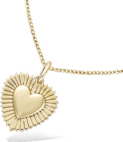 CHIVAL Hart Ketting – 18K Verguld Goud – Hartvormige Hanger met Gestructureerde Rand – Tijdloos & Elegant – Hypoallergene Dames Ketting - Cadeau voor Haar