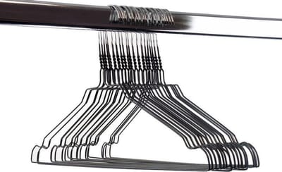 20 Stuks / Kledinghanger / Draadhanger / Stomerijhanger / Zwart