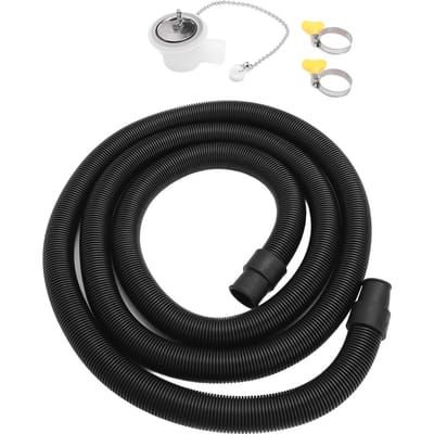 Kit de tuyau de raccordement de vidange d'évier de camping-car Acier inoxydable Excellente étanchéité Kit de tuyau adaptateur de vidange à angle droit pour évier de yacht black