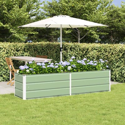 vidaXL - Plantenbak - Pastelgroen - 195 - x - 50 - x - 45 - cm - Gegevens - staal