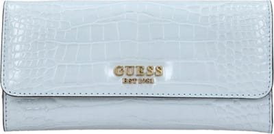 Guess Portemonnee / Portefeuille Dames - Ritsportemonnee - Slangenprint - Laurel - Blauw